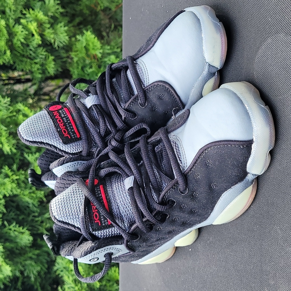 Jordan Kids Sneakers Black with Gray Highlights